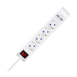 PRELUNGITOR 5 CAI CU INTRERUPATOR + 2USB 1.4M(3G1.5MM2) - Img 2