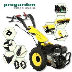 ProGARDEN Pachet Campo U16E Motocultor 14CP + BC120M Bara cosire + 3xPlug + FT90 Freza tractata + 2xRoti metalice RM47 + 1xCupla + 4L Ulei