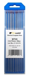 ProWELD WT20 Electrozi tungsten rosu, 2.4x150mm, 10buc