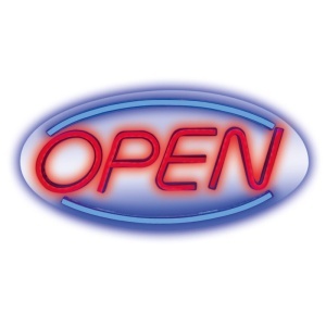 RECLAMA LUMINOASA NEON LED LUMINA ALBASTRA MODEL OPEN - Img 2