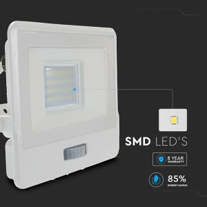 REFLECTOR LED SMD 20W 400K IP65 CU SENZOR MISCARE - ALB - Img 10