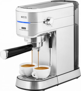 RESIGILAT - Espressor manual ECG ESP 20501, 1450 W,1.25 L, 20 bar, capsule Nespresso, PAD-uri, dispozitiv spumare, otel inoxidabil - Img 7