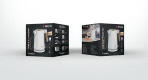 RESIGILAT - Fierbator electric ECG RK 1768 Strix Timber White, 1.7 litri, 2200 W, pereti dubli, otel inoxidabil si elemente din lemn, alb - Img 3