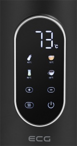 RESIGILAT - Fierbator electric ECG RK 1799 Smart Black, 1.7 litri, 2200 W, pereti dubli, panou tactil, functii presetate, negru - Img 3
