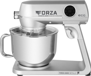 RESIGILAT - Robot de bucatarie ECG FORZA 6600 Metallo Argento, 1800 W, 6,5 litri, LCD, sistem de amestecare planetar - Img 4
