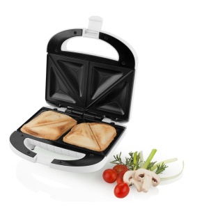 RESIGILAT - Sandwich maker GALLET SAUMUR CRO625, 800 W, 4 sandwich-uri triunghiulare, alb - Img 10