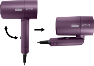 RESIGILAT - Uscator de par cu ionizare ECG Modifica Chiara, 1600 W, 2 niveluri de temperatura, concentrator, violet - Img 7