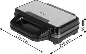 Sandwich maker ECG S 2120 Grande, 900 W, 4 sandvisuri triunghiulare, design din otel inoxidabil si plastic - Img 10