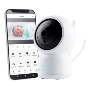 Smart baby monitor ETA MIMI 6306 90000, detectie miscare, sunet si temperatura, ZOOM, alb - Img 1
