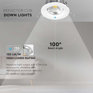 SPOT LED COB INCORPORABIL 30W 4500K ALB NEUTRU - Img 4
