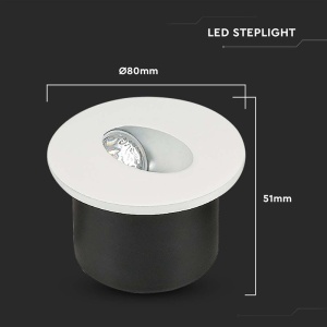 SPOT LED STEPLIGHT 3W 4000K ALB NEUTRU - Img 4