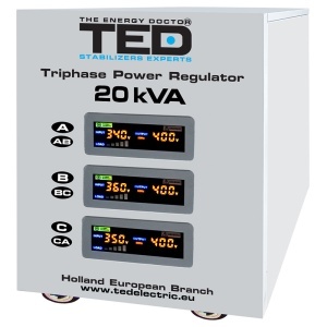 STABILIZATOR TENSIUNE TRIFAZAT SERVO 20KVA - Img 2