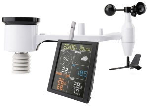 Statie meteo profesionala GoGEN ME 3700, viteza, directia si rafalele vantului, senzor ploaie, Wi-Fi 100 metri, color