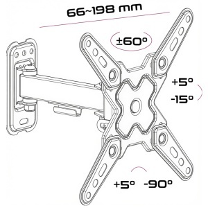 SUPORT TV UNIVERSAL 10-42 INCH 20KG - Img 3