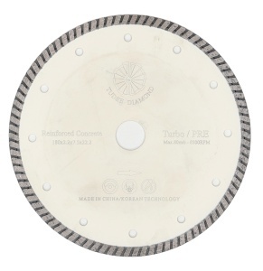 Tudee Disc diamantat debitare beton armat, premium, 180x22.2x7.5x2.2mm