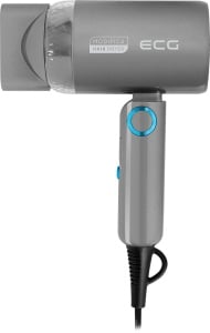 Uscator de par pentru voiaj ECG Grigio Piccolo, 1200 W, 2 viteze, 2 niveluri de temperatura, maner pliabil, gri - Img 3