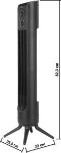 Ventilator turn ECG Tower Fan 1 Black, 50 W, 3 viteze, oscilatie, timer 120 min, negru - Img 8