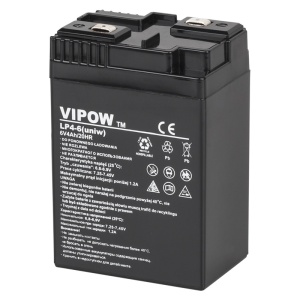 ACUMULATOR STATIONAR AGM VRLA 6V 4AH VIPOW - Img 2