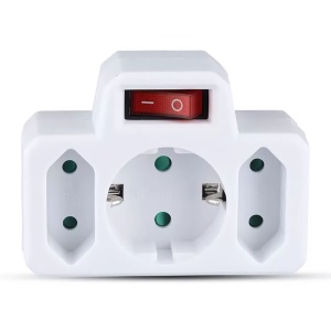 ADAPTOR 3 PRIZE CU INTRERUPATOR 2X2.5A SI 1X16A MAX 3680W - Img 2