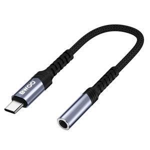 ADAPTOR AUDIO USB-C - JACK 3.5MM - NEGRU - Img 1