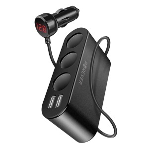 ADAPTOR PRIZA AUTO 3CAI + 2XUSB 2.4A - Img 2