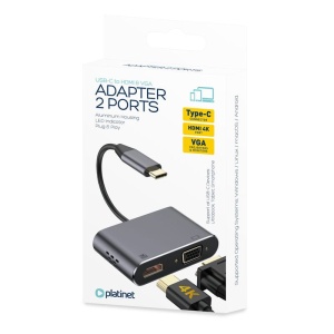 ADAPTOR TIP C - HDMI 4K 30HZ SI VGA (SIMULTAN) - Img 4