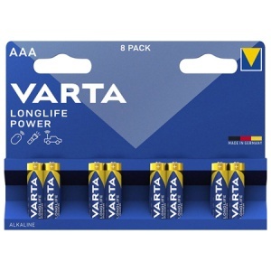 BATERIE ALCALINA LONGLIFE POWER LR03 BLISTER 8BUC VARTA