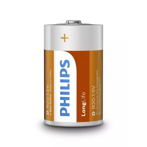 BATERIE LONGLIFE R20 D BLISTER 2 BUC PHILIPS - Img 3