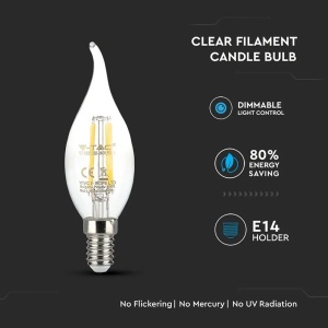 BEC E14 CU FILAMENT LED 4W 2700K DIMABIL - Img 4