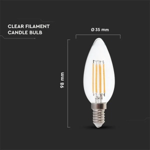 BEC E14 CU FILAMENT LED 4W 3000K - Img 3
