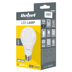 BEC LED A60 E27 8W 6500K 230V REBEL - Img 3