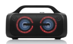Boxa portabila JVC XS-E843B, 80W, Bluetooth 5.3, baterie Litiu-ion 3,7V/7200mAh, TWS, IPX5, efecte luminoase, negru - RESIGILAT - Img 2