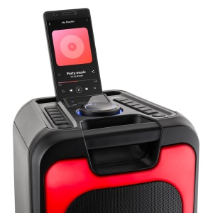 Boxa portabila JVC XS-EP424B, 140W, Bluetooth, USB, Radio FM, Microfon, AUX IN, Negru - Img 5