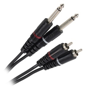 CABLU 2X JACK 6.35 TATA MONO - 2 RCA TATA 6M - Img 2