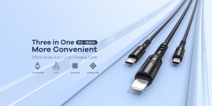 Cablu de date cu incarcare 3 in 1 REMAX RC-186TH, USB - Lightning/ Tip C/ Micro USB 3, 1 A, 1.2 m, negru - Img 5