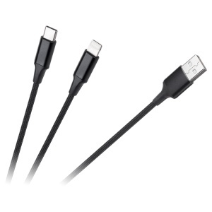 CABLU USB A - USB C/LIGHTNING (2+1) 1M - Img 2