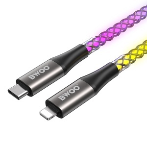 CABLU USB-C - LIGHTNING 27W ILUMINAT RGB - Img 3