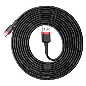 CABLU USB - TIP C 2A 10W BASEUS- NEGRU/ROSU - Img 6