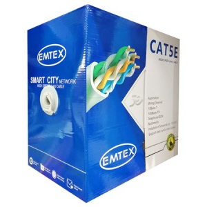 CABLU UTP CAT5E CUPRU 24AWG 305M EMTEX - Img 1