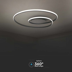 CANDELABRU LED DIMABIL 48W 3000K 62X62X10CM - NEGRU - Img 6