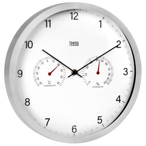 CEAS PERETE 30CM TERMOMETRU HIGROMETRU TEESA - Img 3