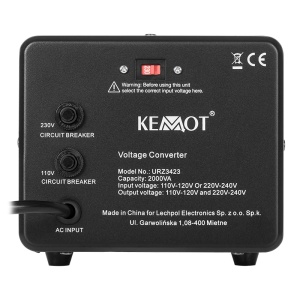 CONVERTOR TENSIUNE 1600W 2000VA KEMOT - Img 3