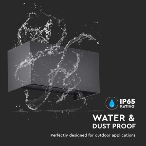 CORP ILUMINAT PERETE IP65 24W 3000K - NEGRU - Img 8