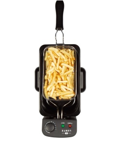 Friteuza cu ulei LENTZ 10200, 3 litri, 2000 W, termostat cu reglare continua 150-190°, otel inoxidabil - Img 3