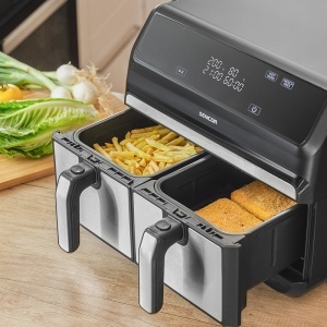 FRITEUZA DUBLA AIRFRYER 2X4 L 1700W VITAFRYER SENCOR - Img 6