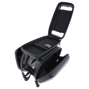 GEANTA BICICLETA CU SUPORT TELEFON PRINDERE PE CADRU IP54 - NEGRU - Img 3