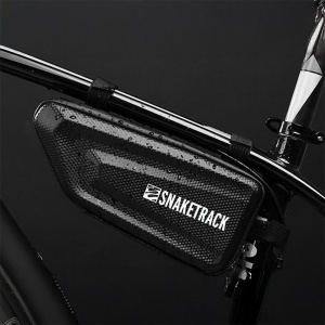 GEANTA BICICLETA CU SUPORT TELEFON PRINDERE PE CADRU - NEGRU - Img 5