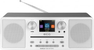 Internet radio ECG B.BOLD 7200 Intero White, FM + DAB, stereo 2 × 10 W, CD audio si MP3,Bluetooth, USB, carcasa lemn, alb - Img 5