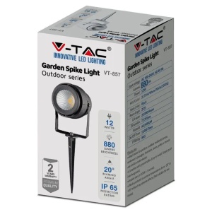 LAMPA GRADINA IP65 12W 4000K ALB NEUTRU - NEGRU - Img 13