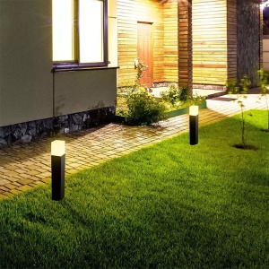 LAMPA GRADINA SOCLU GU10 80X80X50CM IP54 - NEGRU - Img 7